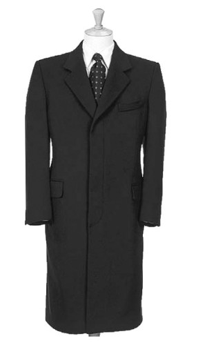 Single Breasted 3 Buttons Overcoat fly front